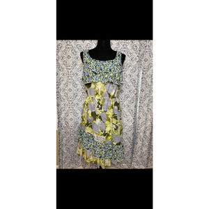 Gianna Bini Floral Rubble Dress A‎ Line Flare Size Medium